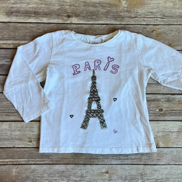 Zara Paris Eiffel Tower Tee 3-4 - Picture 2 of 8